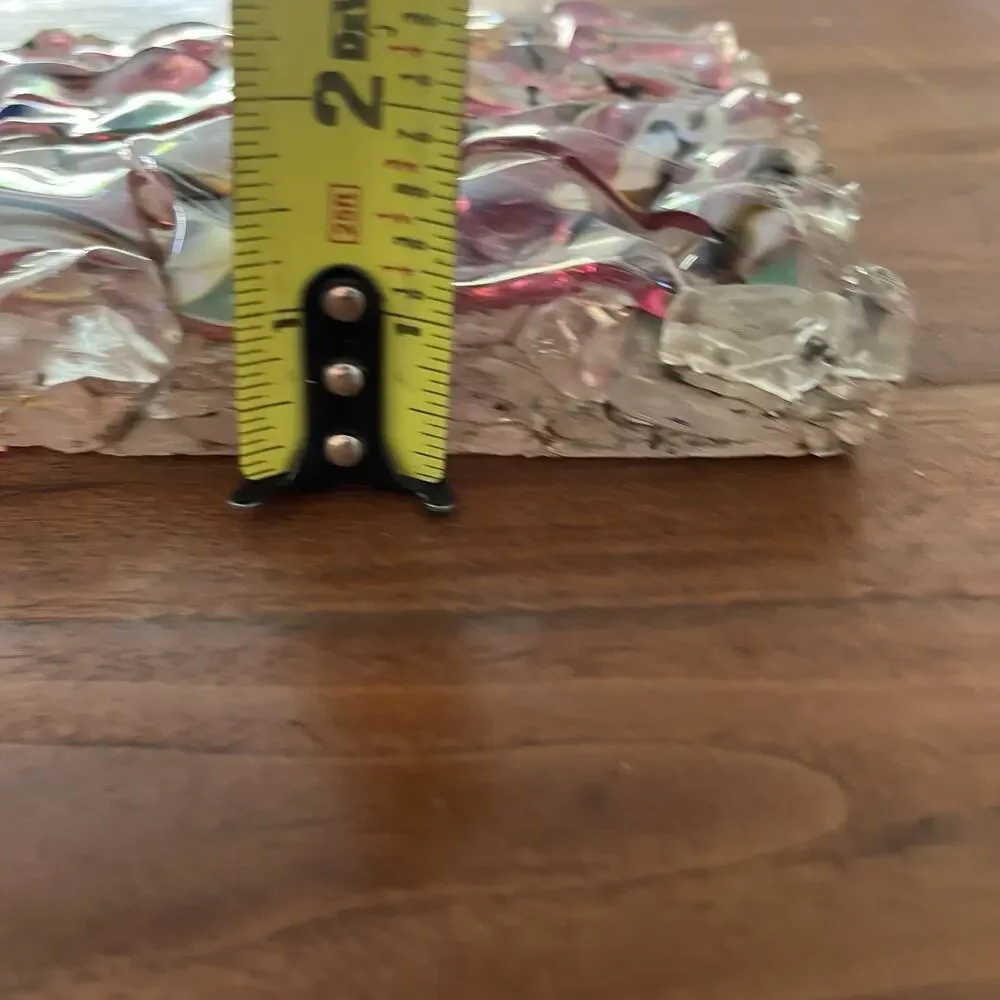 Murano Glass Shards Art Piece Paperweight Trivet Display 7.5